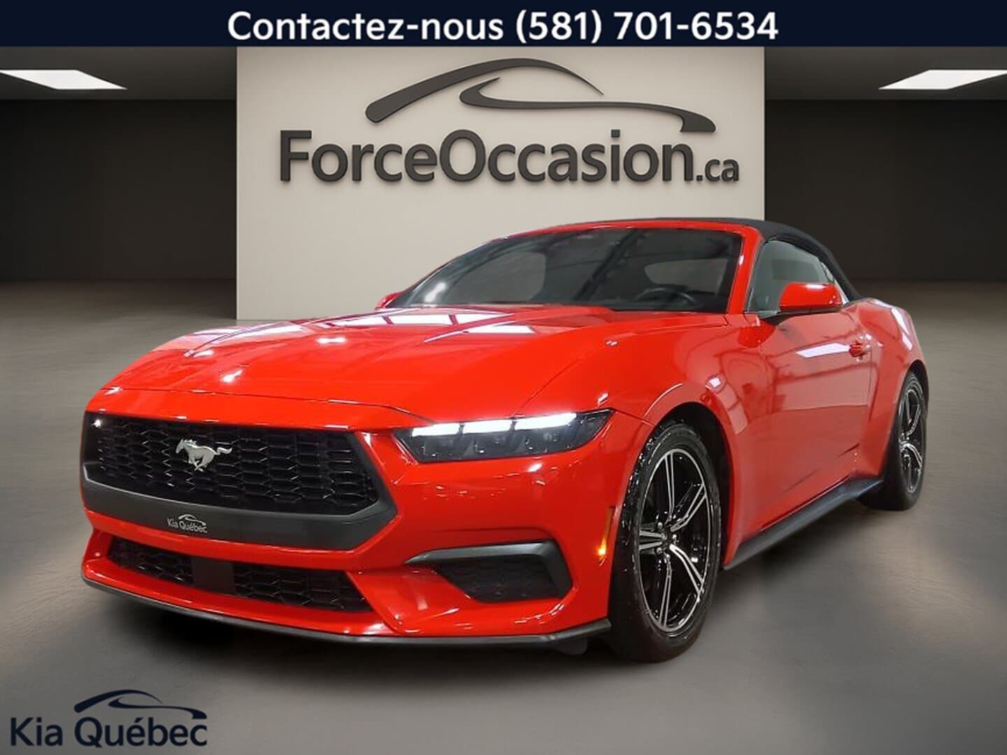 Ford Mustang ECOBOOST CONVERTIBLE CUIR *BIZONE *TURBO *CAM&Eacute;RA *APPLE CAR PLAY/ANDROID AUTO 2025 Rouge à vendre à Donnacona