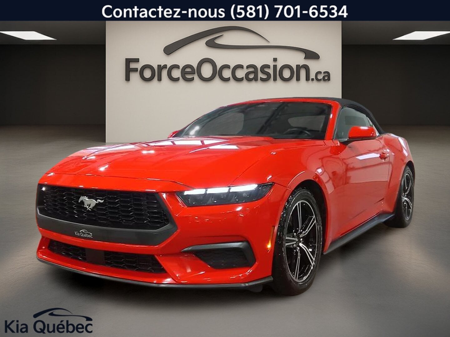 Ford Mustang ECOBOOST CONVERTIBLE CUIR *BIZONE *TURBO *CAM&Eacute;RA *APPLE CAR PLAY/ANDROID AUTO 2025 Rouge à vendre à Donnacona